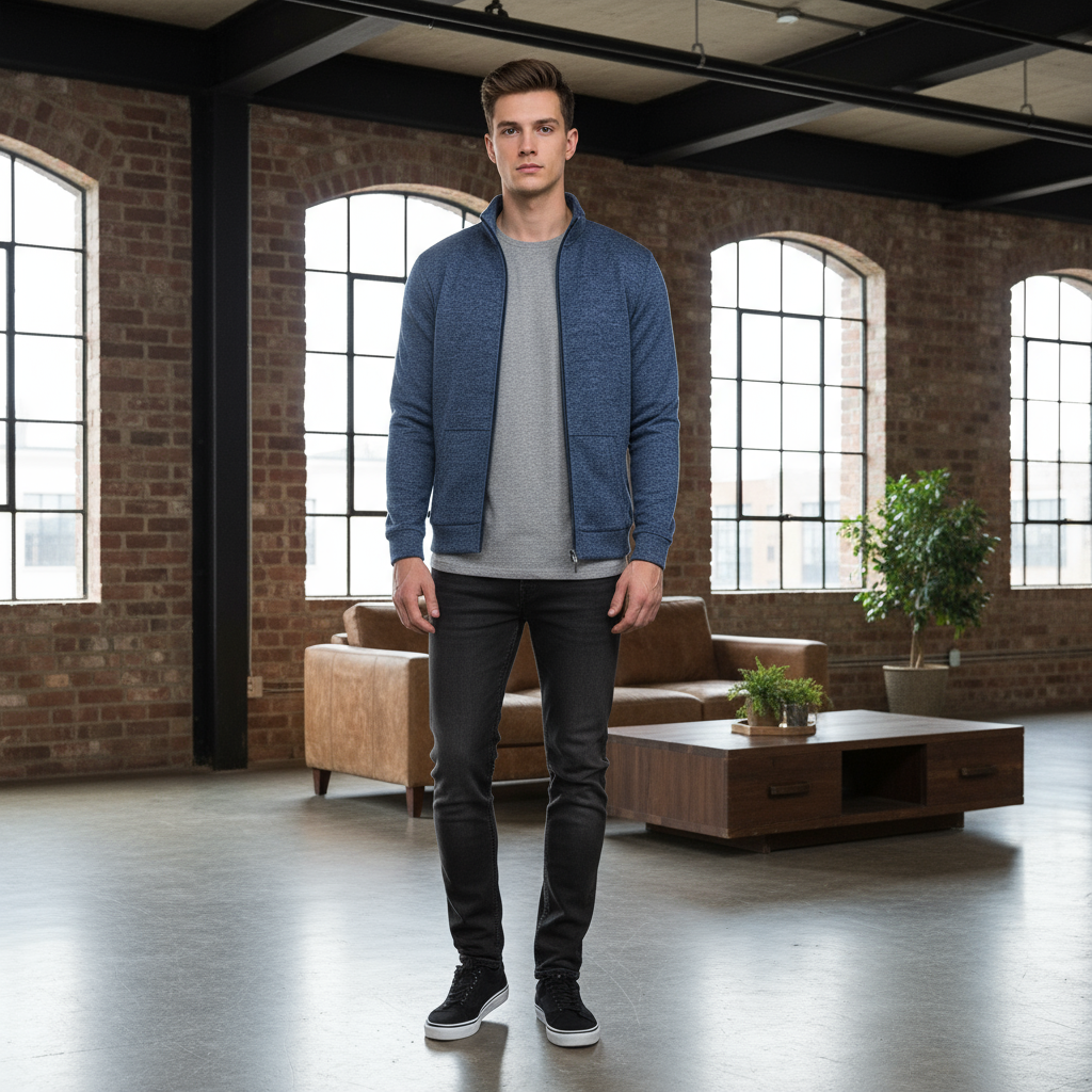 Heren Fleece Vest met Rits