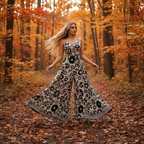 Elegante Mouwloze Jumpsuit – Wide Leg met Print & Elastische Taille