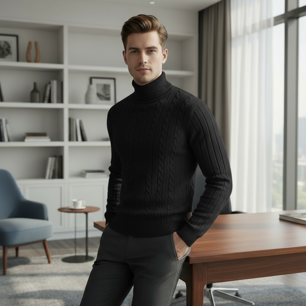 Heren Slim Fit Coltrui met Twist Design