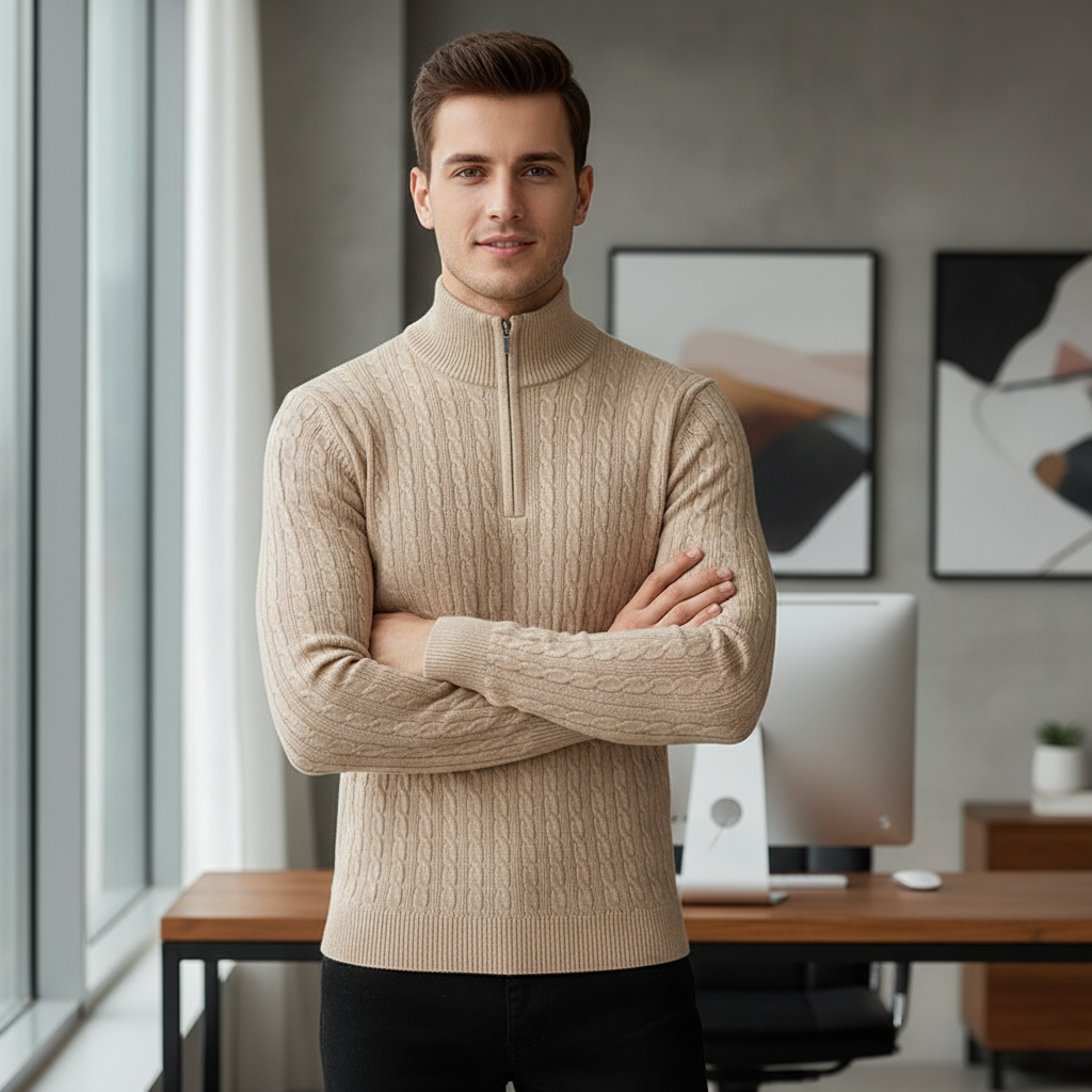 Heren Slim Fit Casual Sweater met Trendy Look