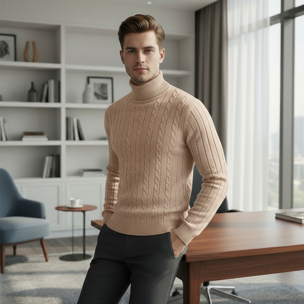 Heren Slim Fit Coltrui met Twist Design