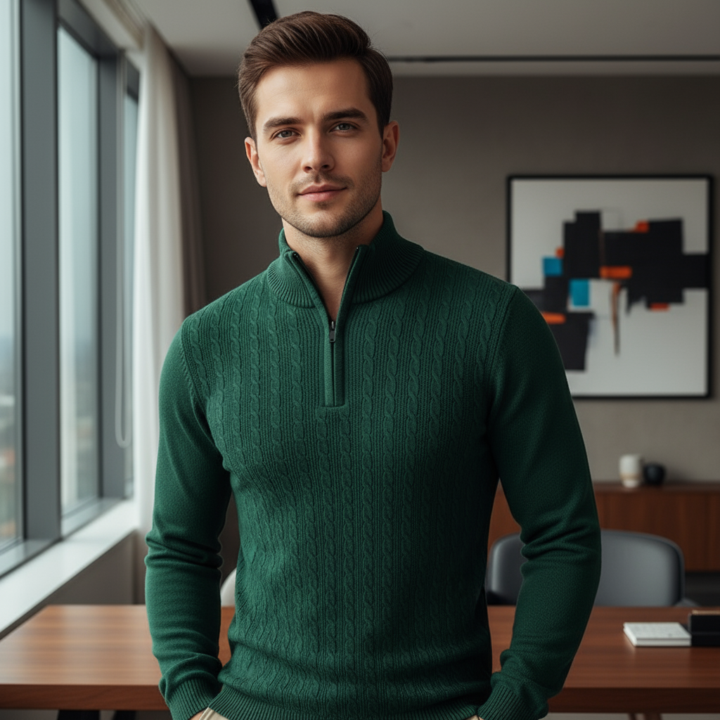 Heren Slim Fit Casual Sweater met Trendy Look