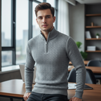 Heren Slim Fit Casual Sweater met Trendy Look