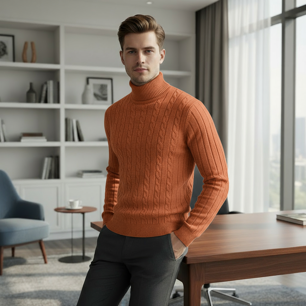 Heren Slim Fit Coltrui met Twist Design