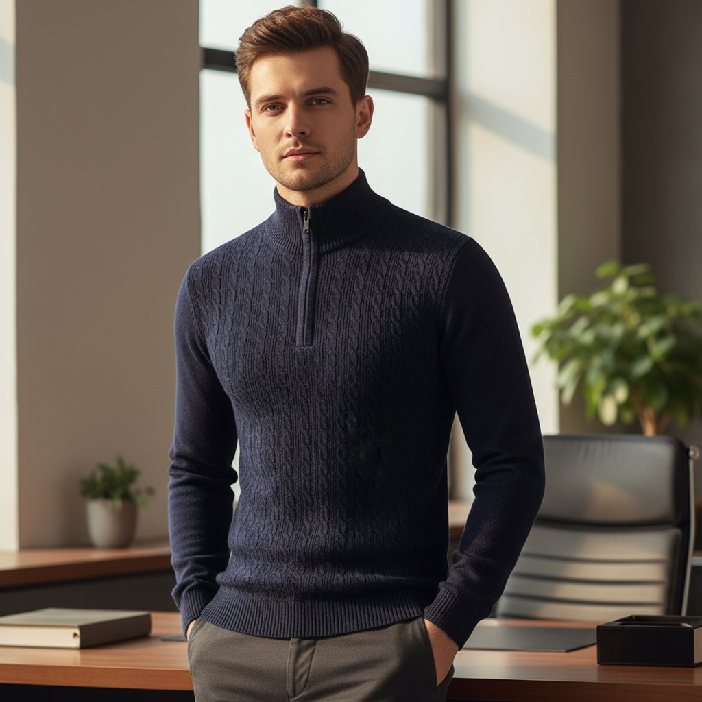 Heren Slim Fit Casual Sweater met Trendy Look