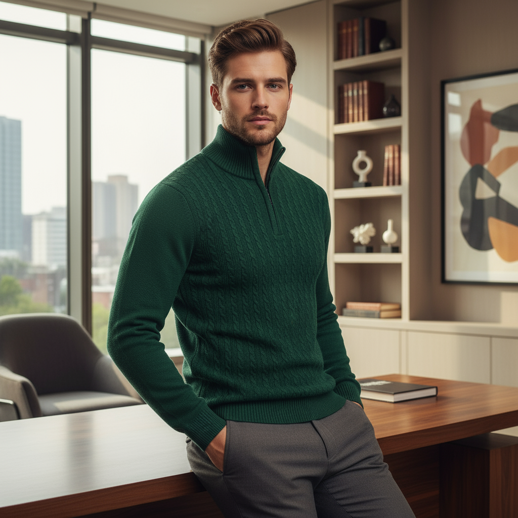 Heren Slim Fit Casual Sweater met Trendy Look
