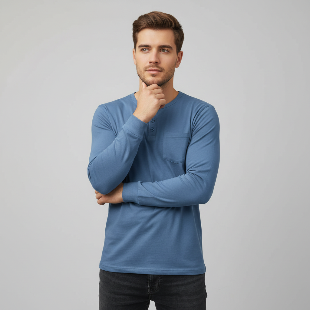Henley Long Sleeve – Stijlvol & Comfortabel