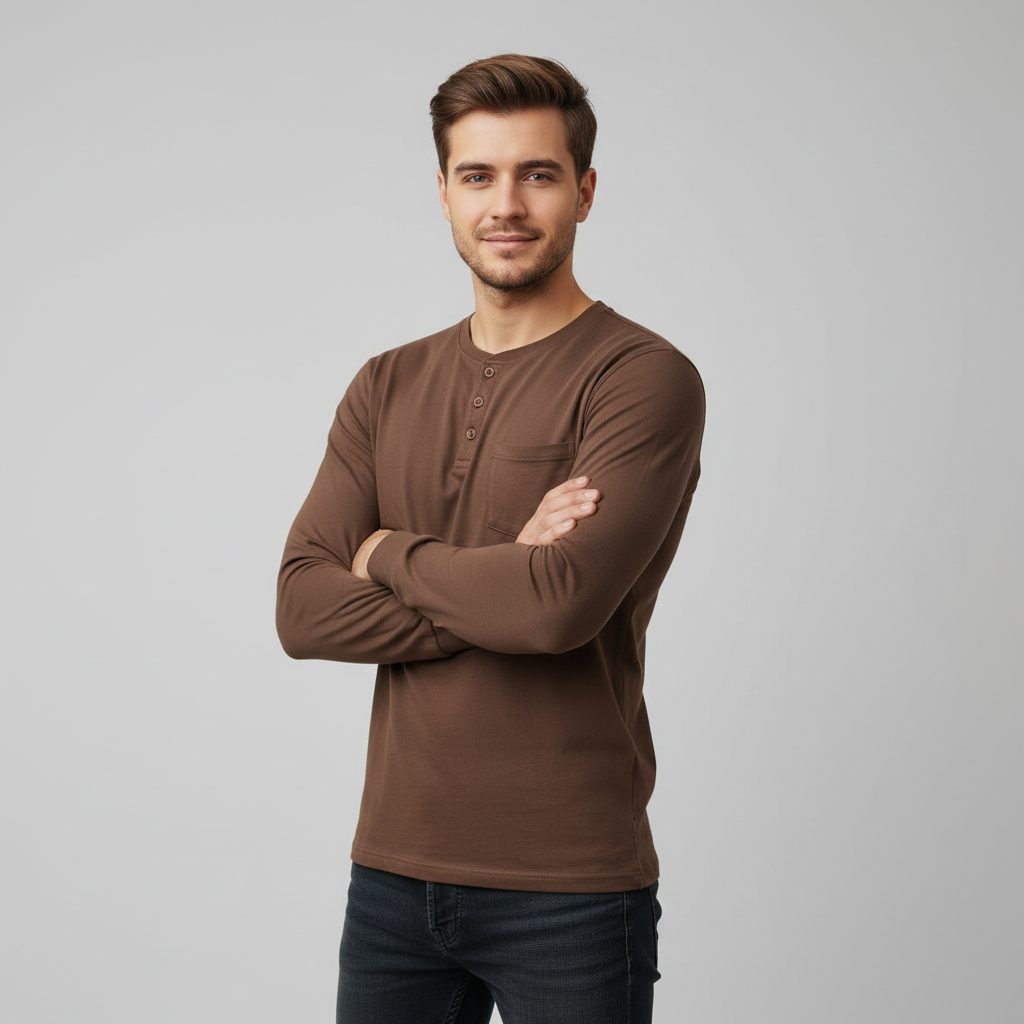 Henley Long Sleeve – Stijlvol & Comfortabel