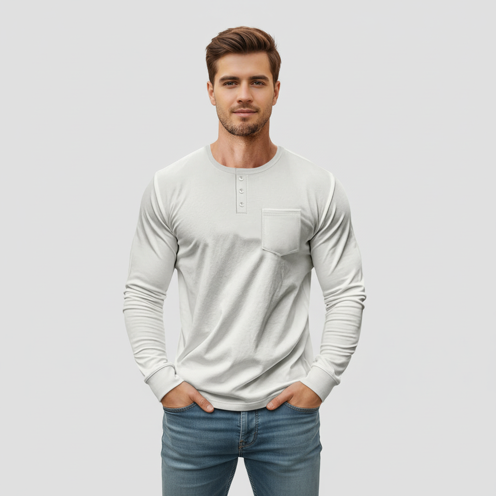 Henley Long Sleeve – Stijlvol & Comfortabel