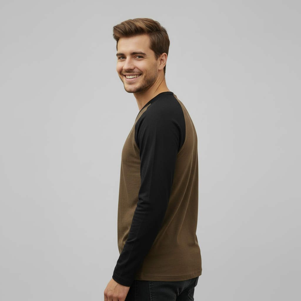 Long Sleeve Raglan T-Shirt – Casual Contrast Style