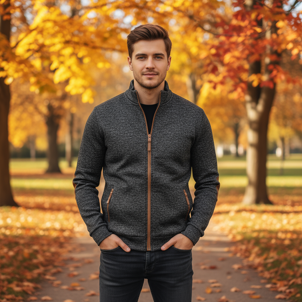 Heren - Herfst Vest met Rits
