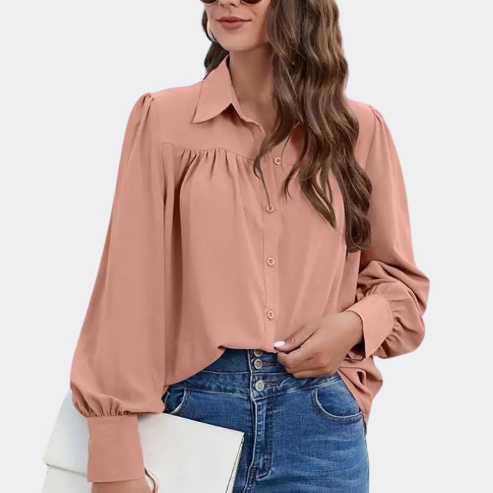 Blouse met Ballonmouwen
