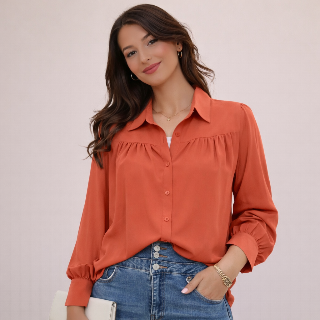 Blouse met Ballonmouwen