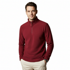 Heren Fleece Long Sleeve met Rits – Warm, Modern & Comfortabel