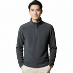 Heren Fleece Long Sleeve met Rits – Warm, Modern & Comfortabel