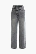 Damesjeans met asymmetrische taille