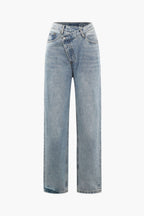 Damesjeans met asymmetrische taille