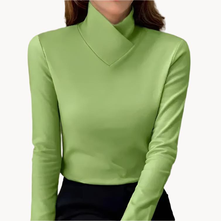 Elegante Top met Asymmetrische Kraag