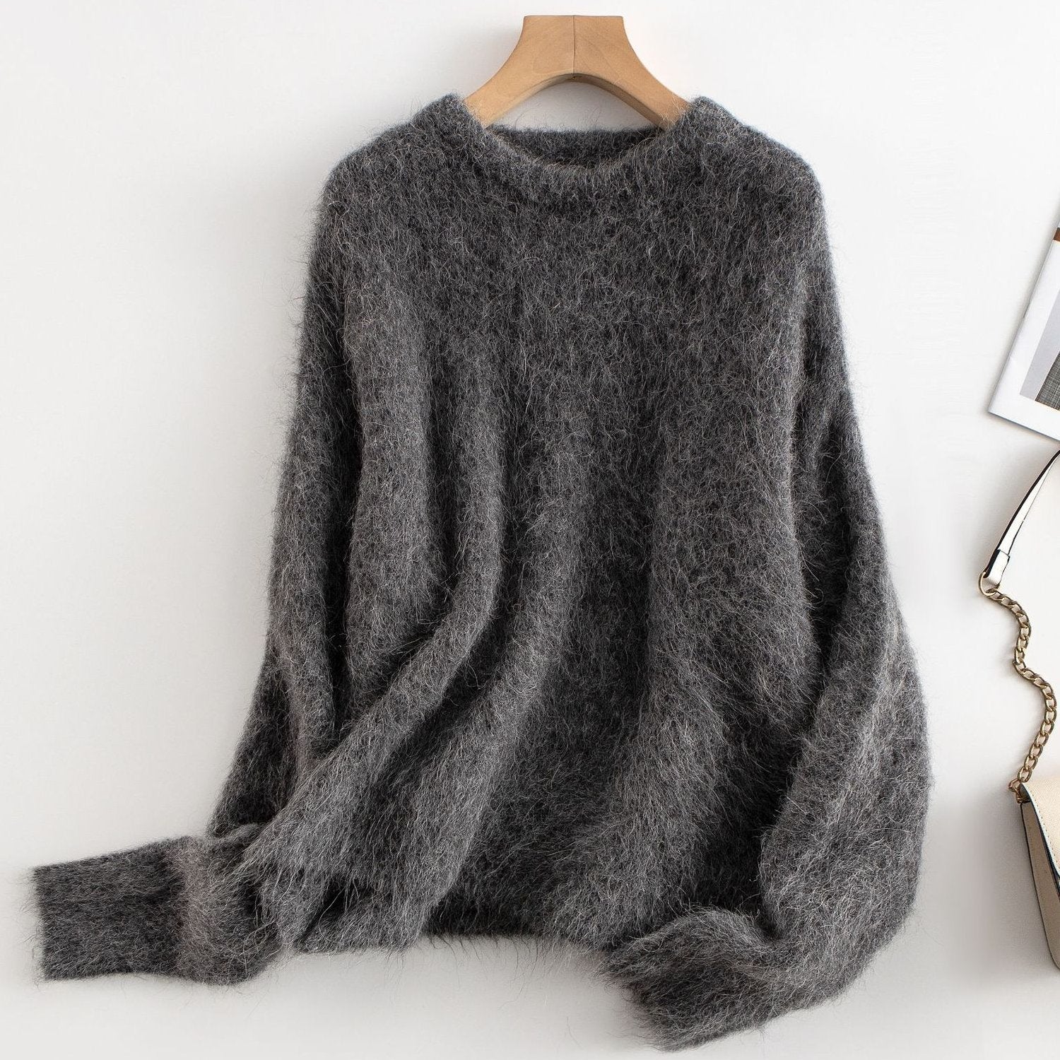 Kasjmier Luxetrui met ronde hals