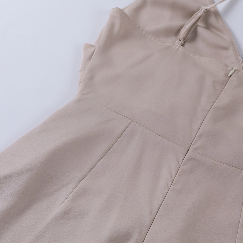 Midi-jurk met Spaghetti Straps & Verleidelijke Split