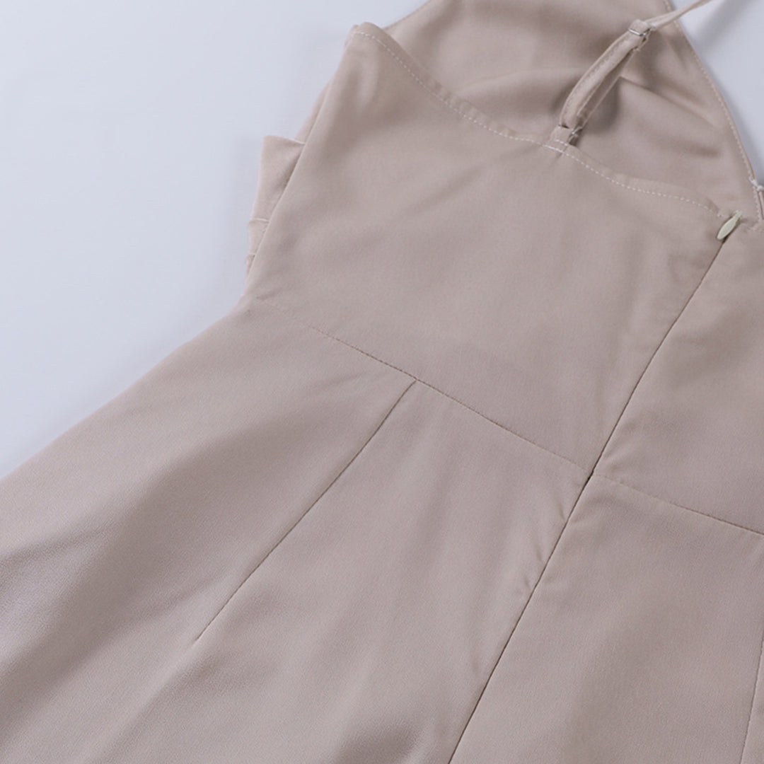 Midi-jurk met Spaghetti Straps & Verleidelijke Split