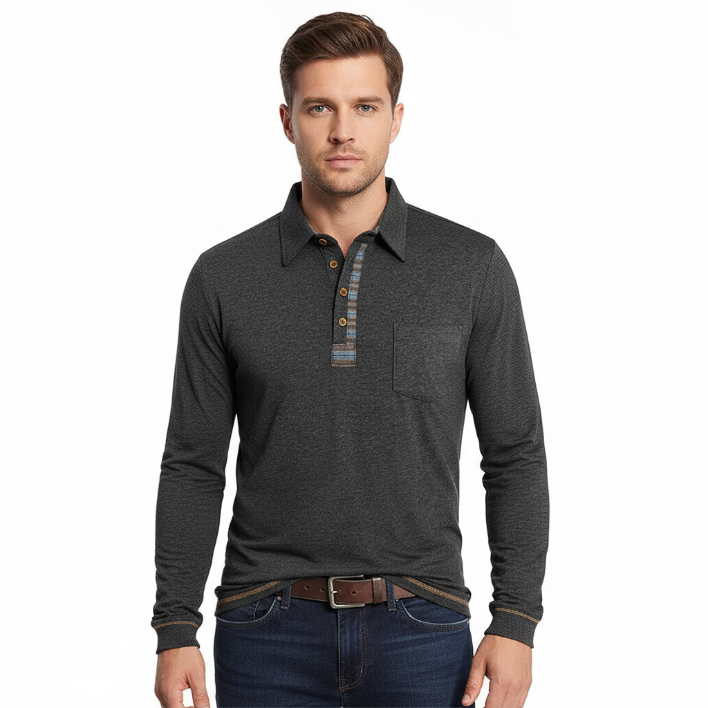Long Sleeve Polo met Knopen – Tijdloos & Verzorgd