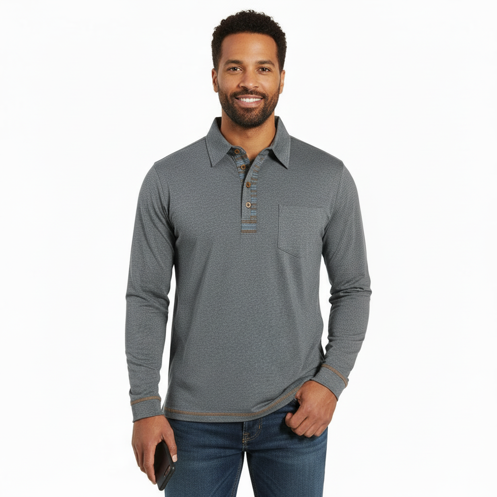 Long Sleeve Polo met Knopen – Tijdloos & Verzorgd