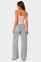 Stijlvolle Jeans met Strikaccent
