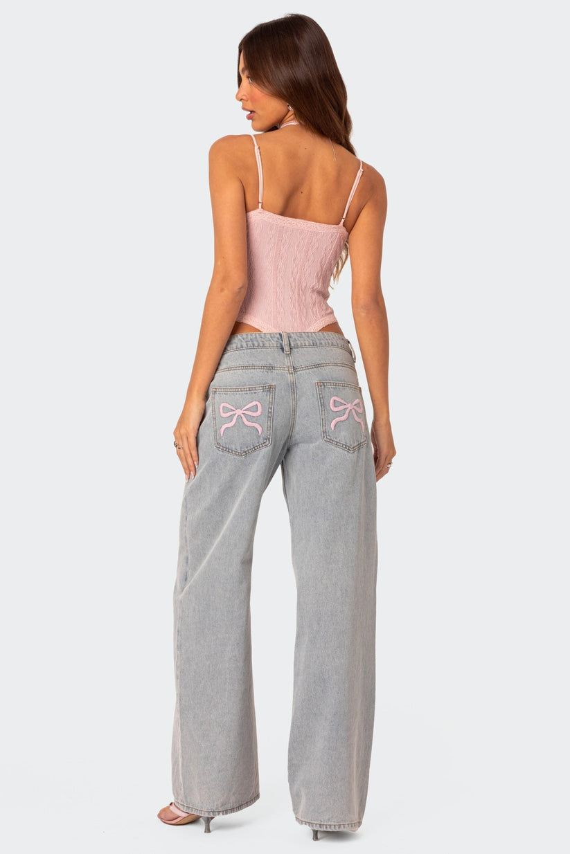 Stijlvolle Jeans met Strikaccent