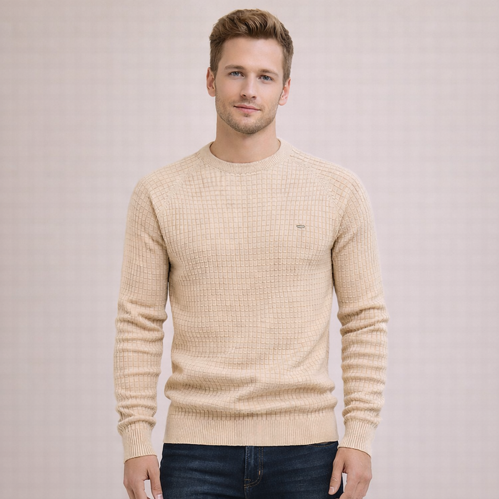 Tijdloze Heren Trui met Ronde Hals